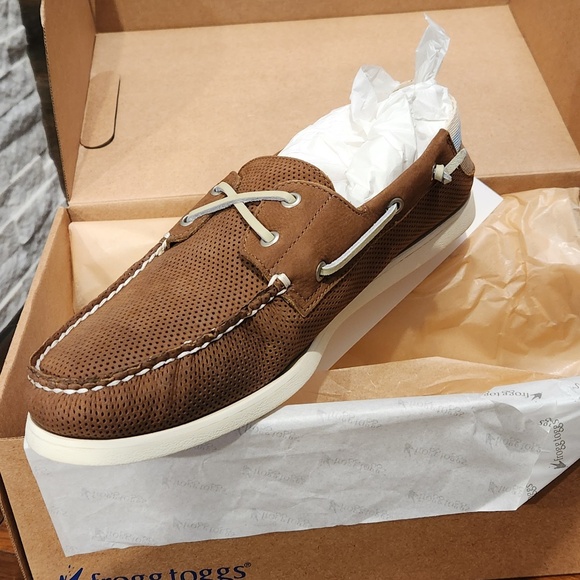 Frogg Toggs Beach Haven Mocha Men's Boat Shoe - Picture 1 of 10